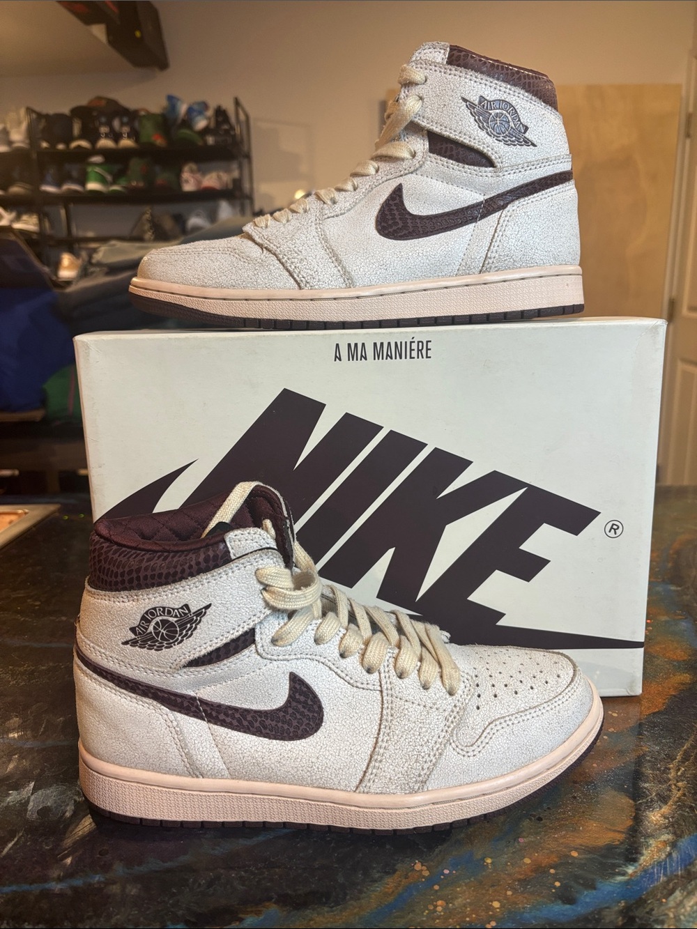Nike Air Jordan 1 High A Ma Maniére - Cream & Brown size 8M